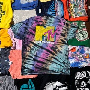 Vintage MTV Tie Dye Shirt  Large